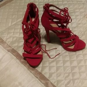 Red cocktail shoes